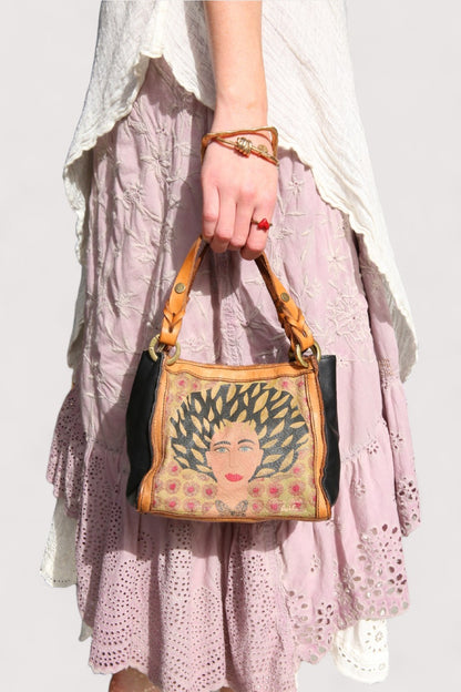CATERINA LUCCHI ANNA DONNE FIORITE LEATHER BAG