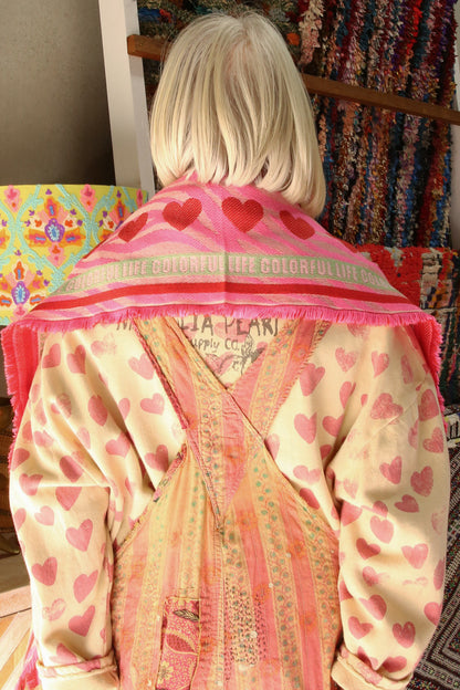 COLOURFUL LIFE SCARF PINK/RED