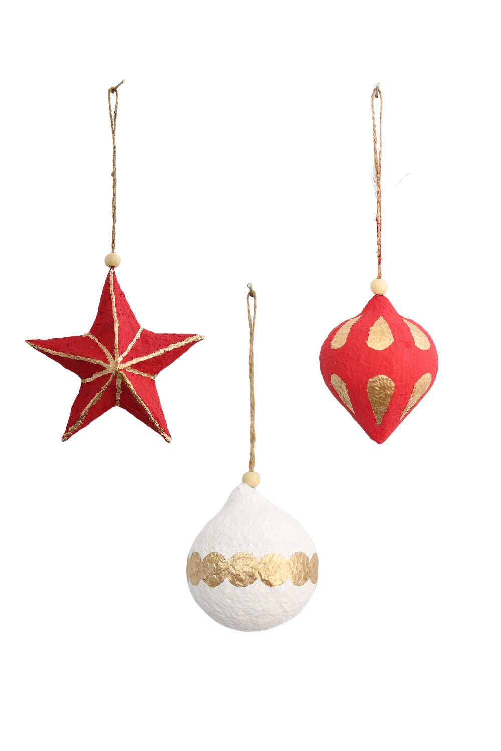 RUBY STAR TRADERS CHRISTMAS DECORATION SET OF 3
