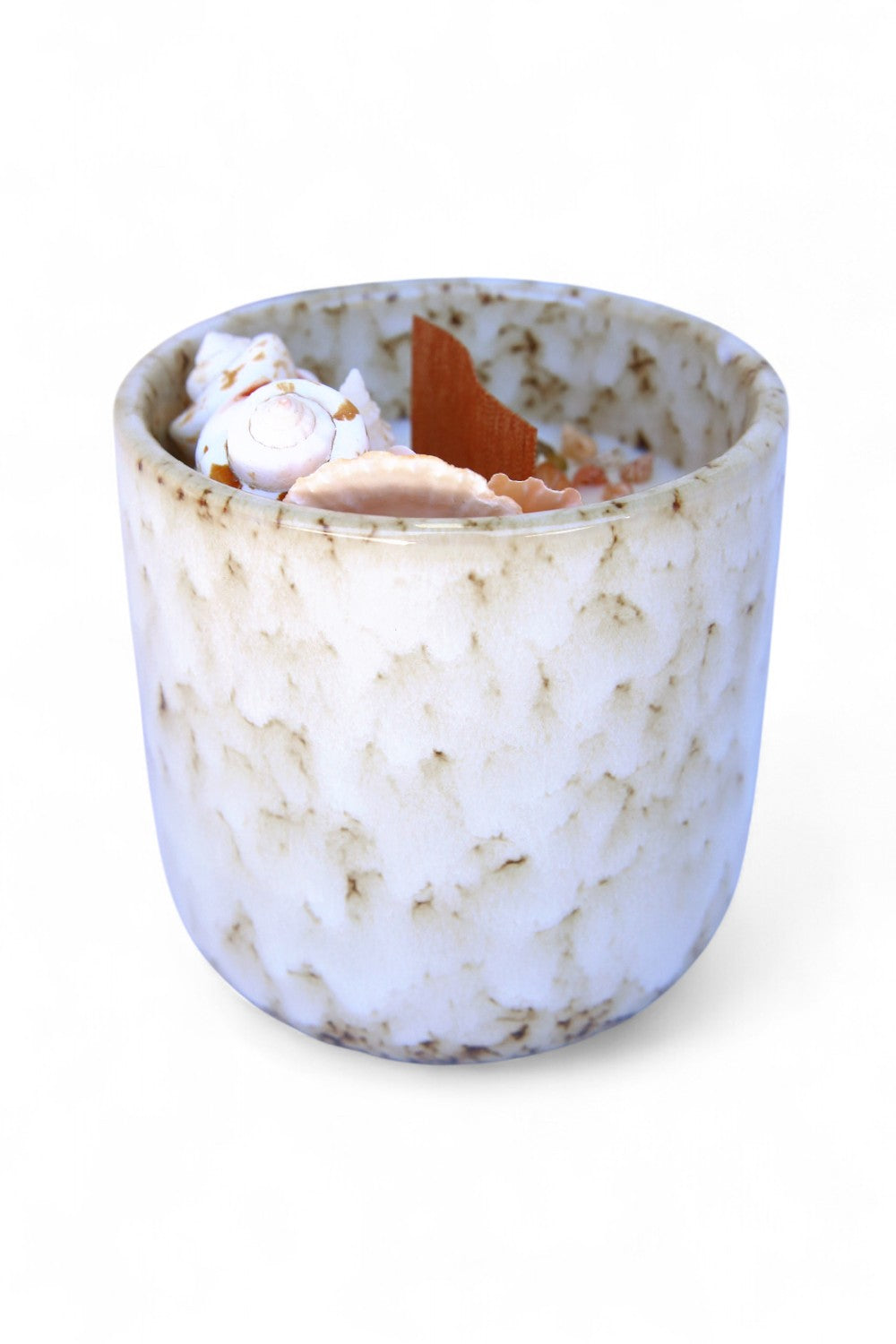 Coconut Splice Ceramic Shell Candle