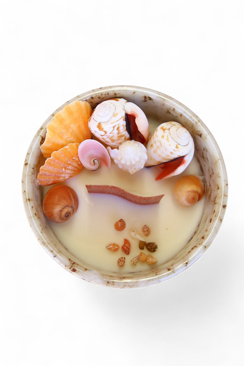 Coconut Splice Ceramic Shell Candle