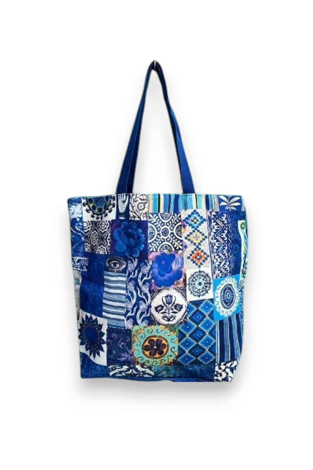 ANNA CHANDLER DOUBLE SIDED CANVAS BAG BLUE NOMAD