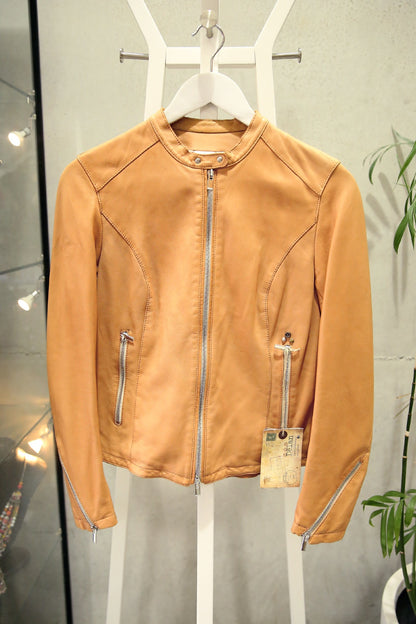 Delan Camel Leather Jacket