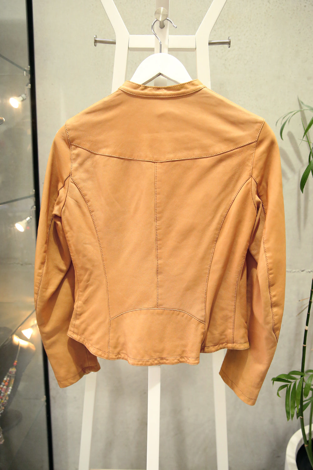 Delan Camel Leather Jacket