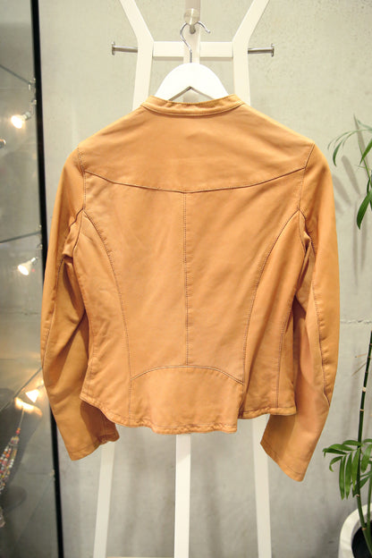 Delan Camel Leather Jacket