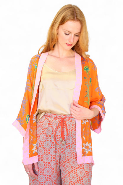 Anupamaa Silk Kimono Orange