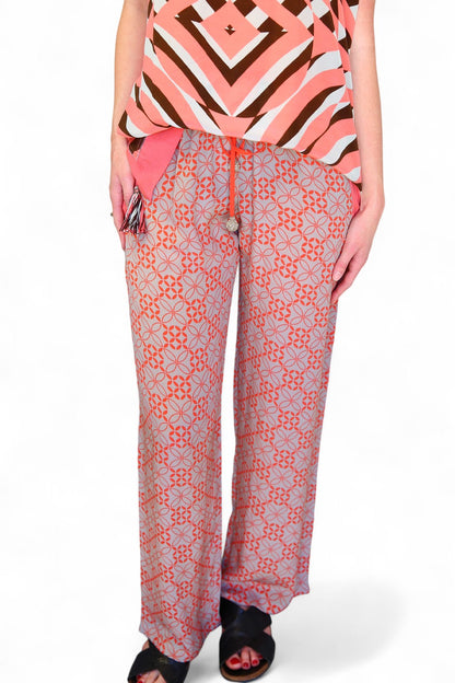 Duet Silk Ivan Pheonix Pant Fire Red