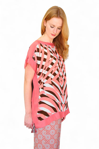 Duet Silk Farrah Moon Top Peach