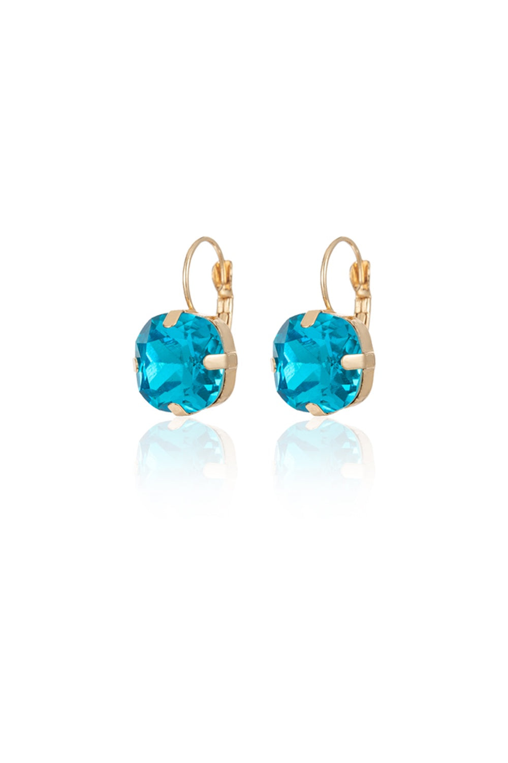 FADO EARRING BLUE STONE ROUND