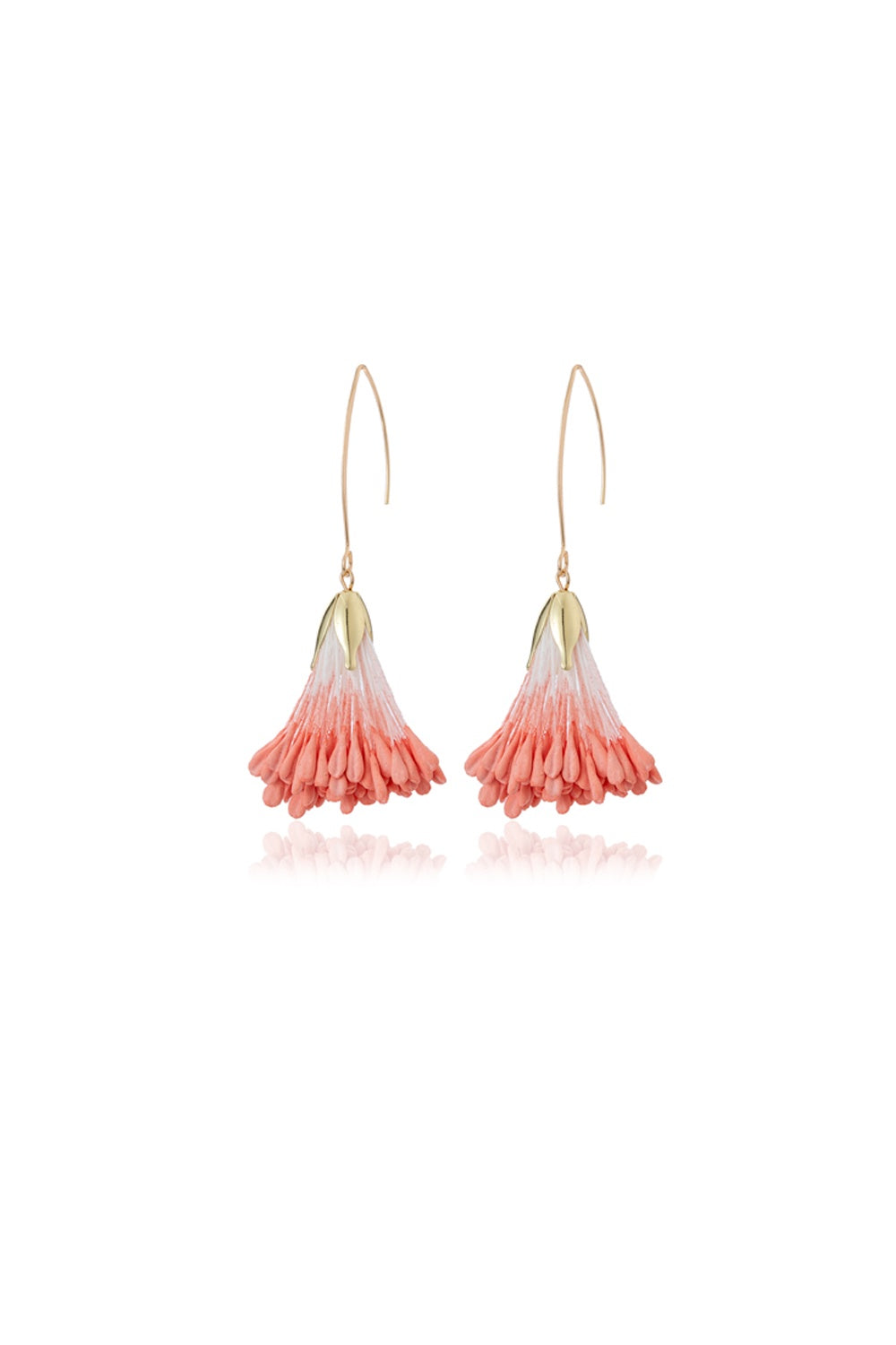 FLORA EARRING TRUMPET EARRING  CORAL