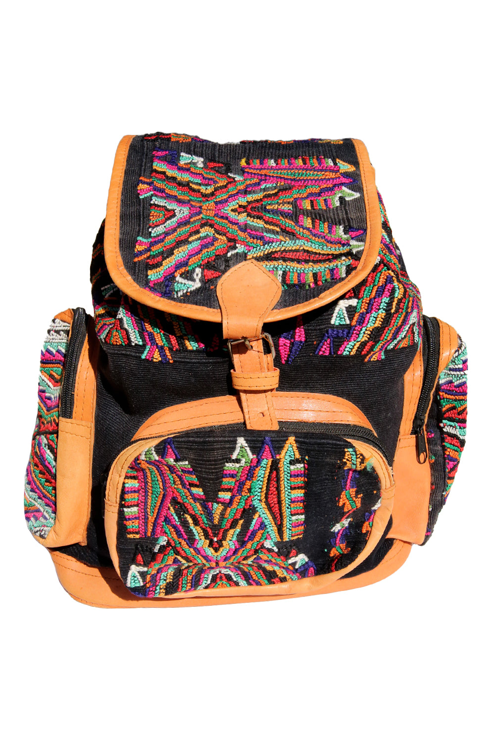 LAS NINAS EMBROIDERED BACKPACK BLACK