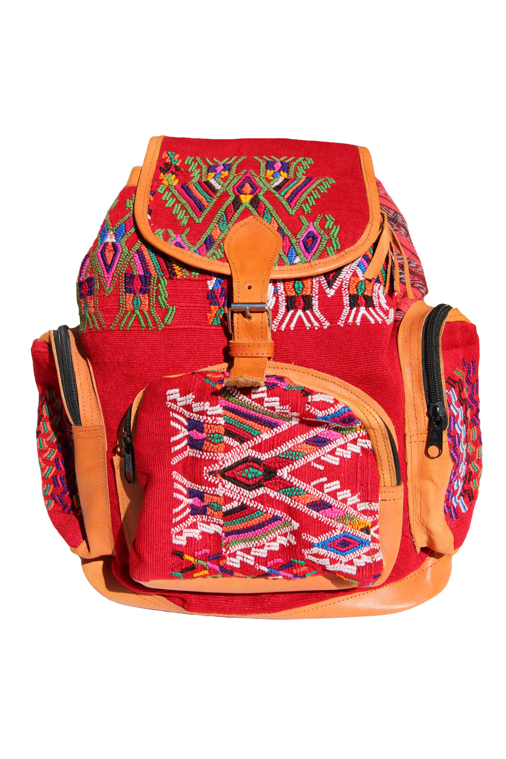 LAS NINAS EMBROIDERED BACKPACK RED
