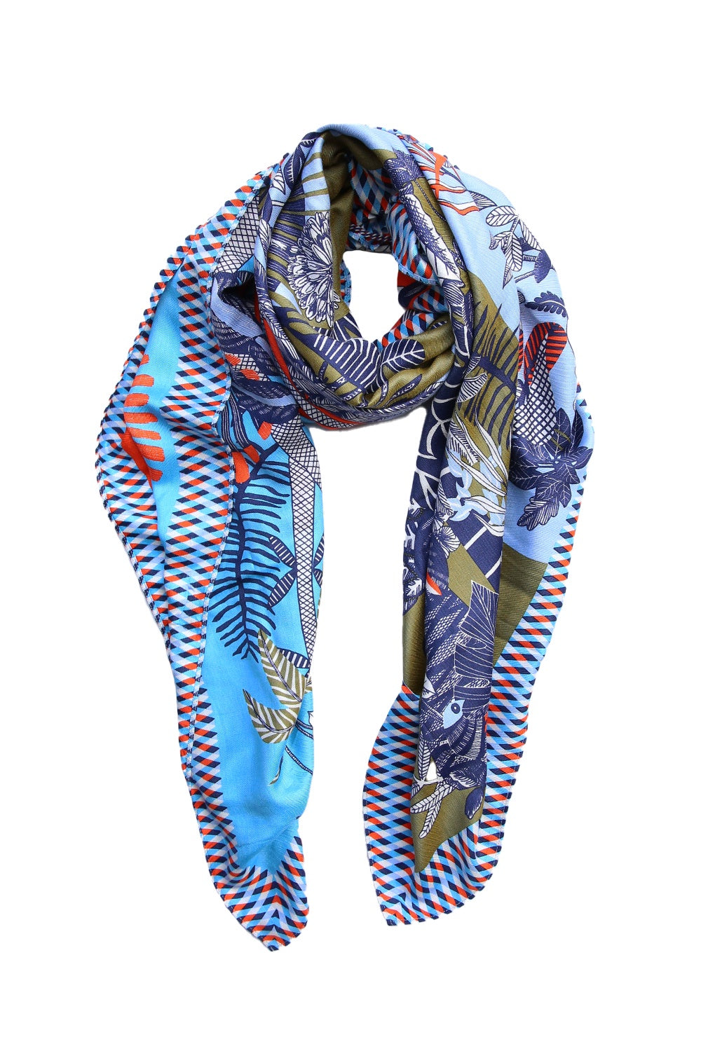 Inoui Editions Benoit Khaki Orange Scarf