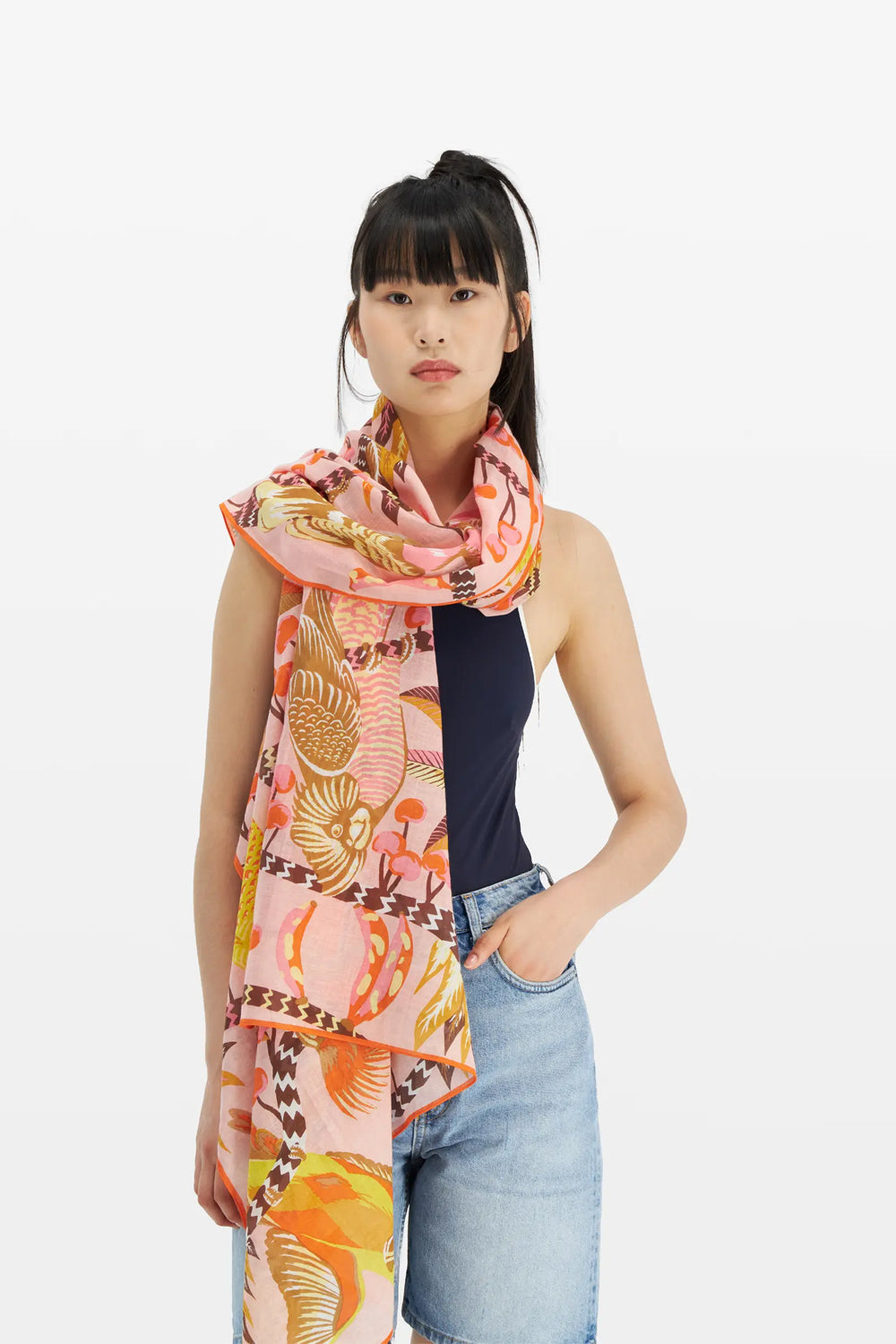 INOUI EDITIONS CERISE 100 NUDE SCARF / SARONG