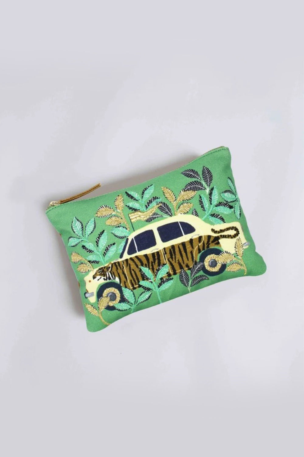 INOUI EDITIONS EMBROIDERED POUCH AMBASSADOR GOLDEN