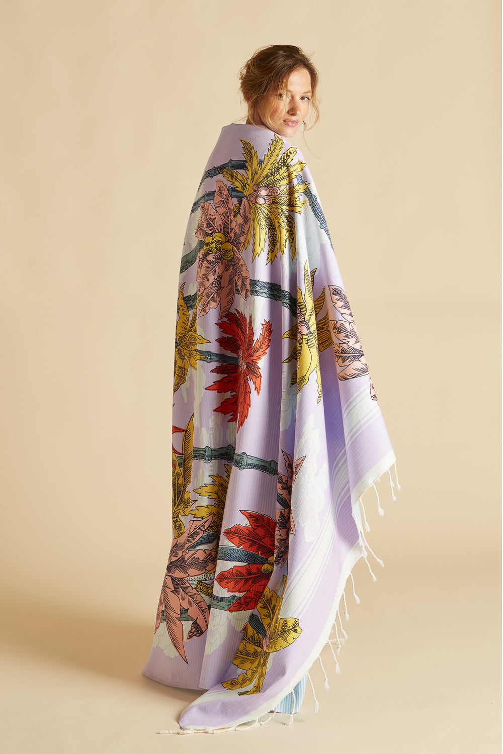 INOUI EDITIONS TOWEL/THROW ROBINSON PURPLE