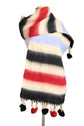 ISADORA SCARF RED BLACK AND BLUE