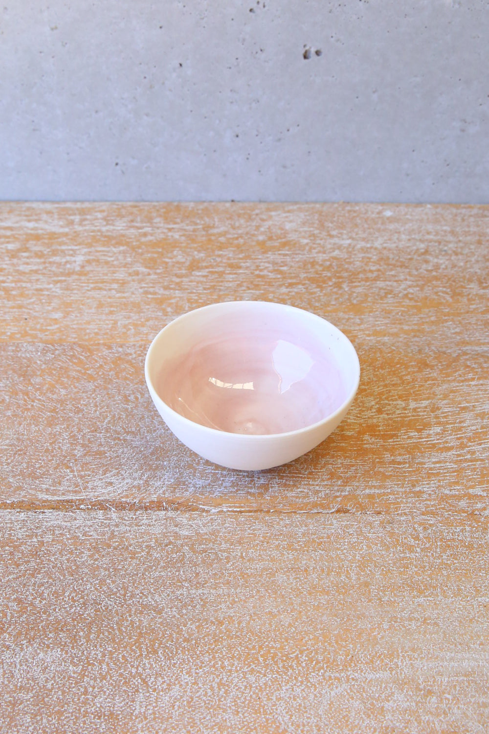 Italian Porcelain Condiment Serving Bowl Pink