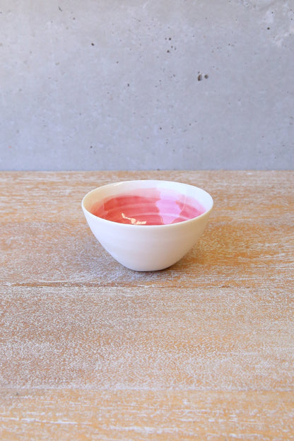 Italian Porcelain Condiment Serving Bowl Red