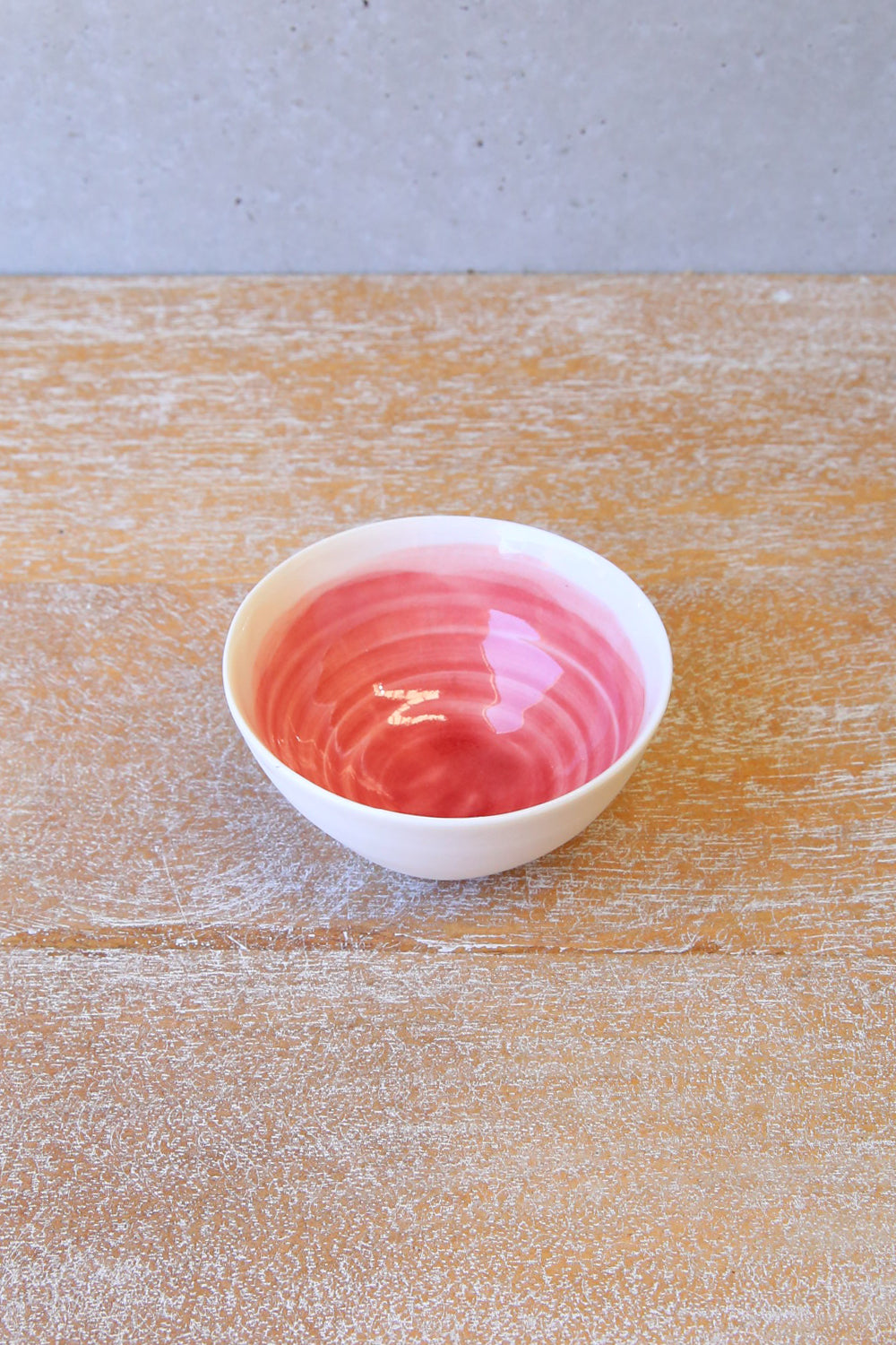 Italian Porcelain Condiment Serving Bowl Red
