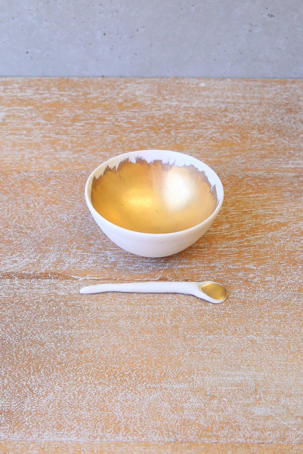 Italian Porcelain Condiment Serving Bowl with Spoon