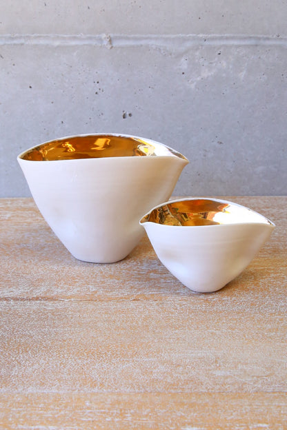 Italian Porcelain Condiment Serving Bowl Set of 2