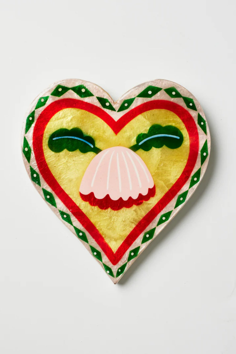 Jones &amp; Co Bloom Nouveau Pink Heart Wall Tile