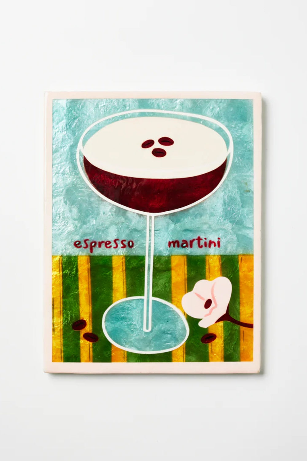 Jones &amp; CO Happy Hour Espresso Tile Wall Art
