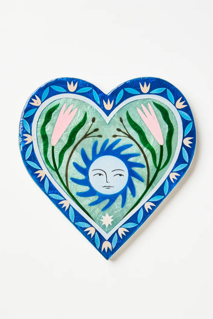 Jones &amp; Co Fable Sun Blue Heart Wall Tile