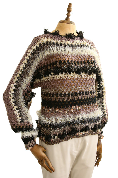 JENNIFREE DESIGNS KNIT JUMPER LATTE LOVE SMALL