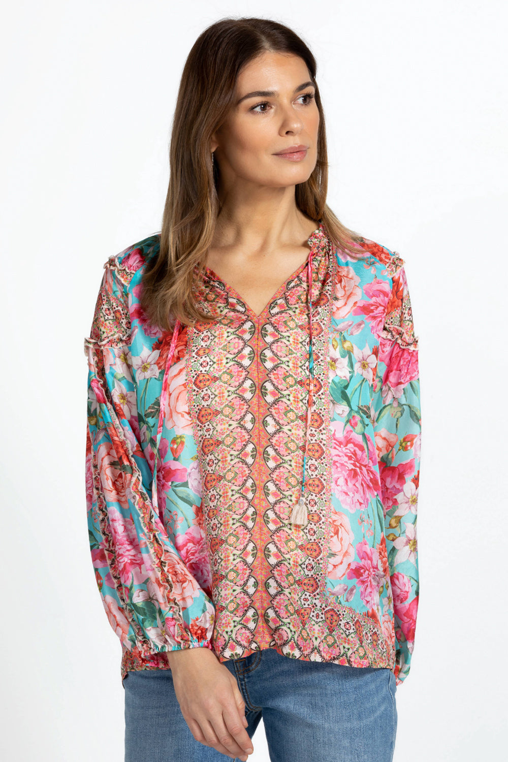 JOHNNY WAS ROSE NARCISA BLOUSE