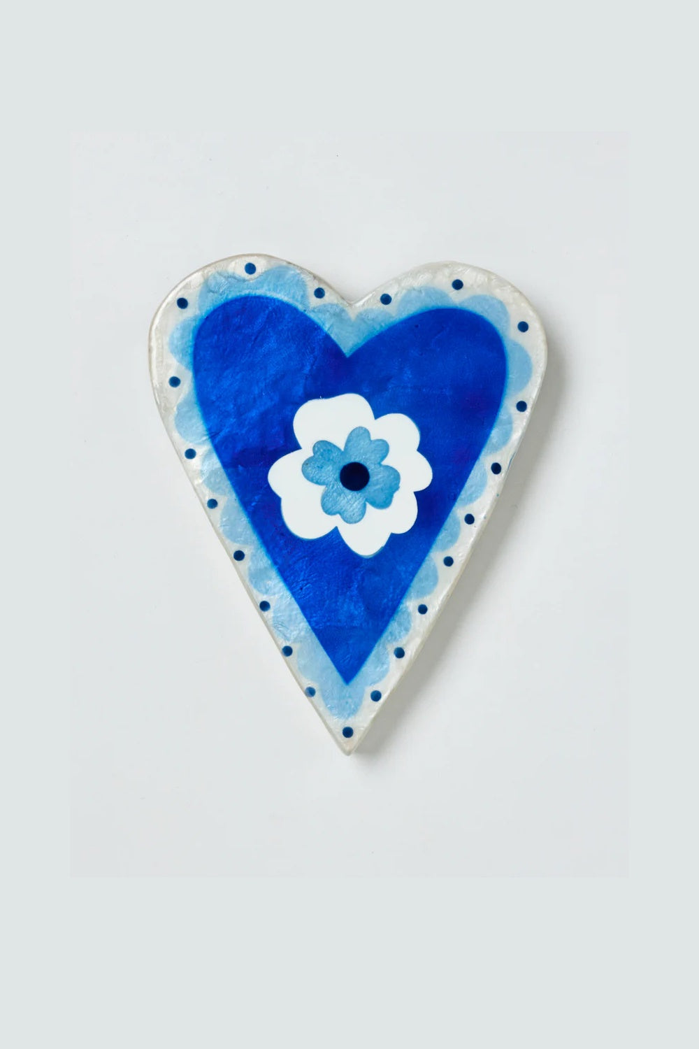 JONES &amp; CO POPPY BLUE HEART WALL TILE