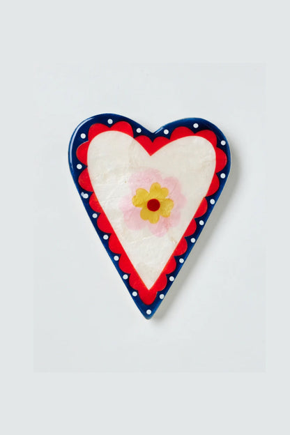 JONES &amp; CO POPPY NATURAL HEART WALL TILE