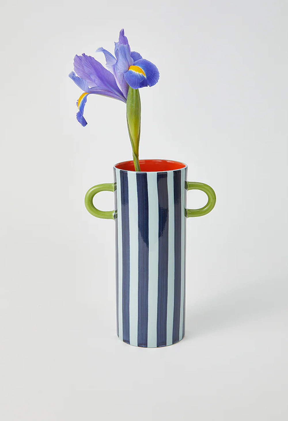 JONES &amp; CO GRIFFE BLUE STRIPE TALL VASE