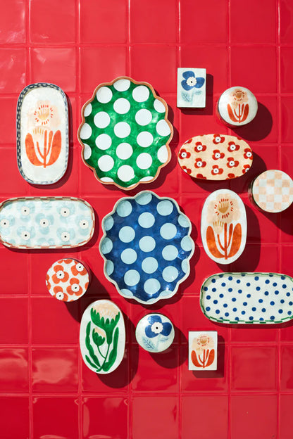 Jones &amp; Co Paradis Scallop Navy Tray