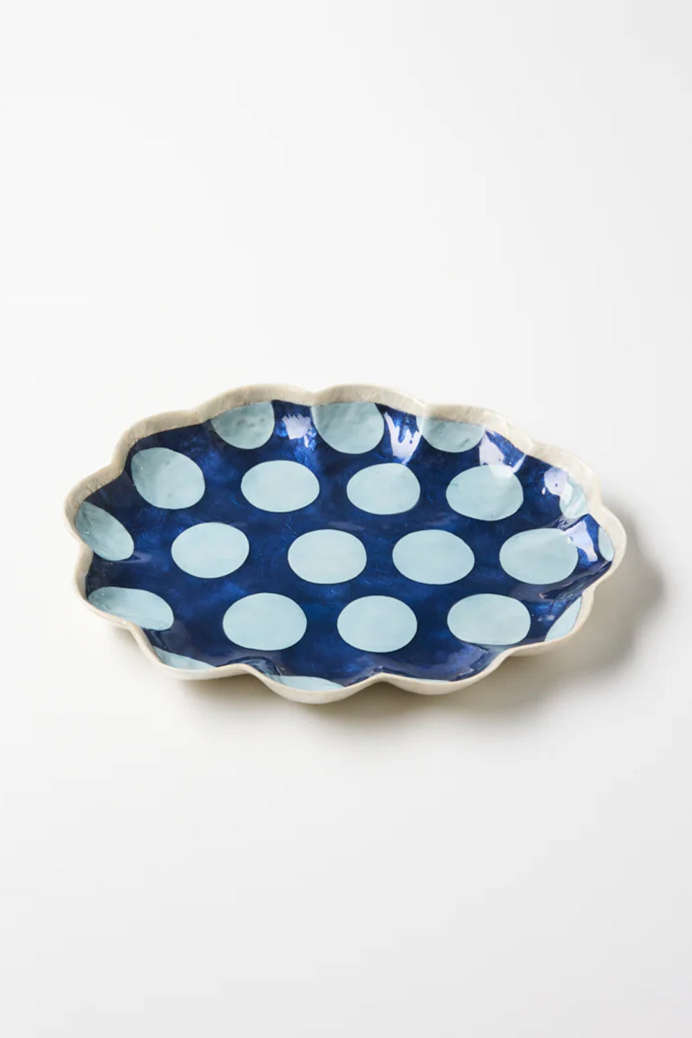Jones &amp; Co Paradis Scallop Navy Tray