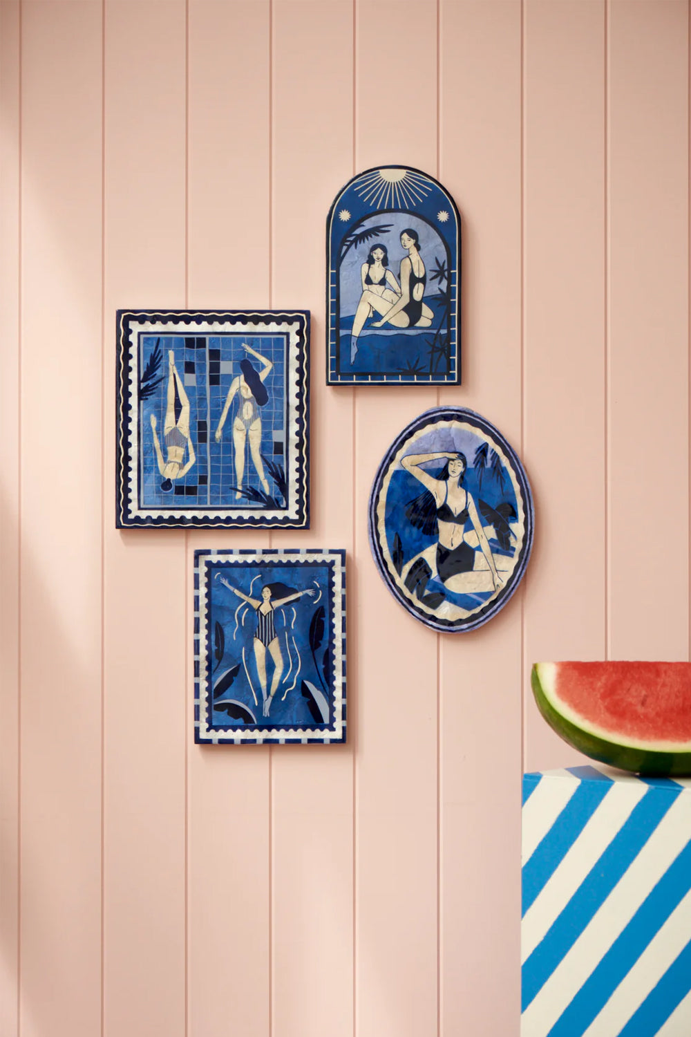 JONES &amp; CO RESORT TOE DIP BLUE WALL ART