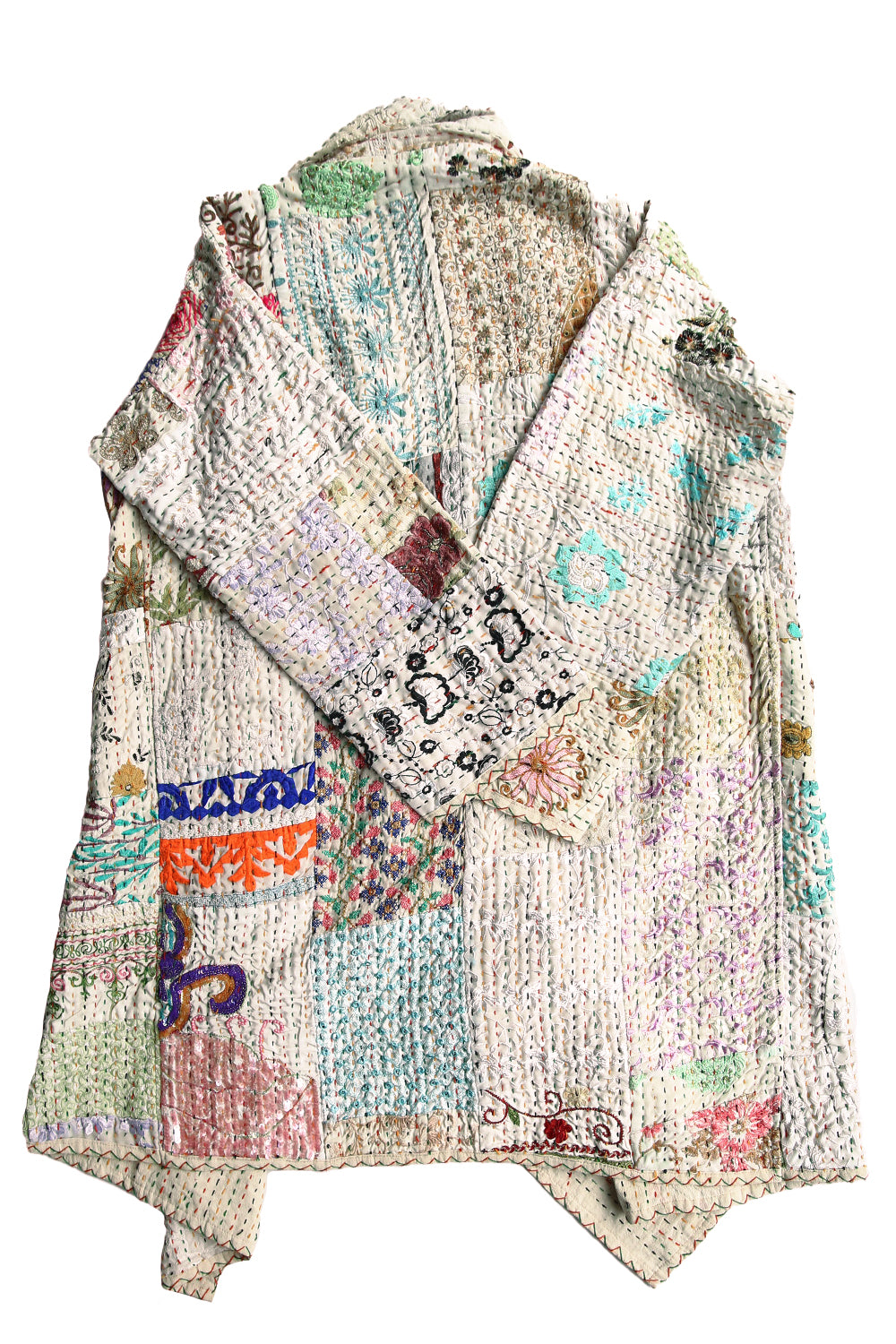 MAHARANI KANTHA COAT WHITE