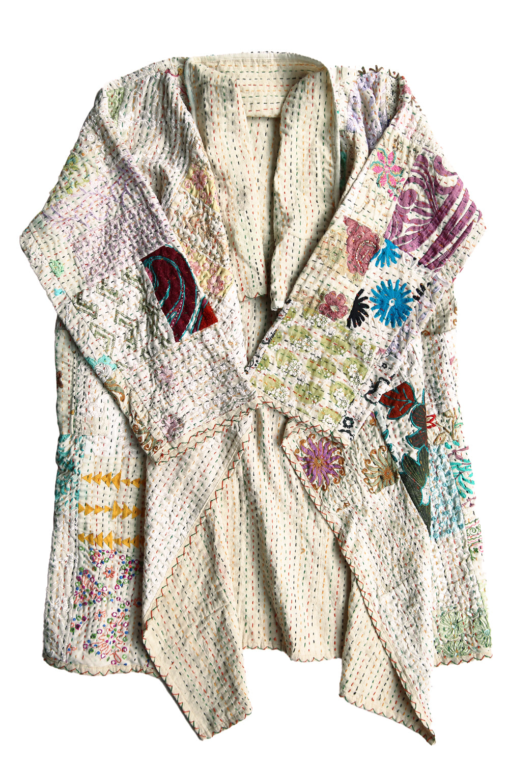 MAHARANI KANTHA COAT WHITE