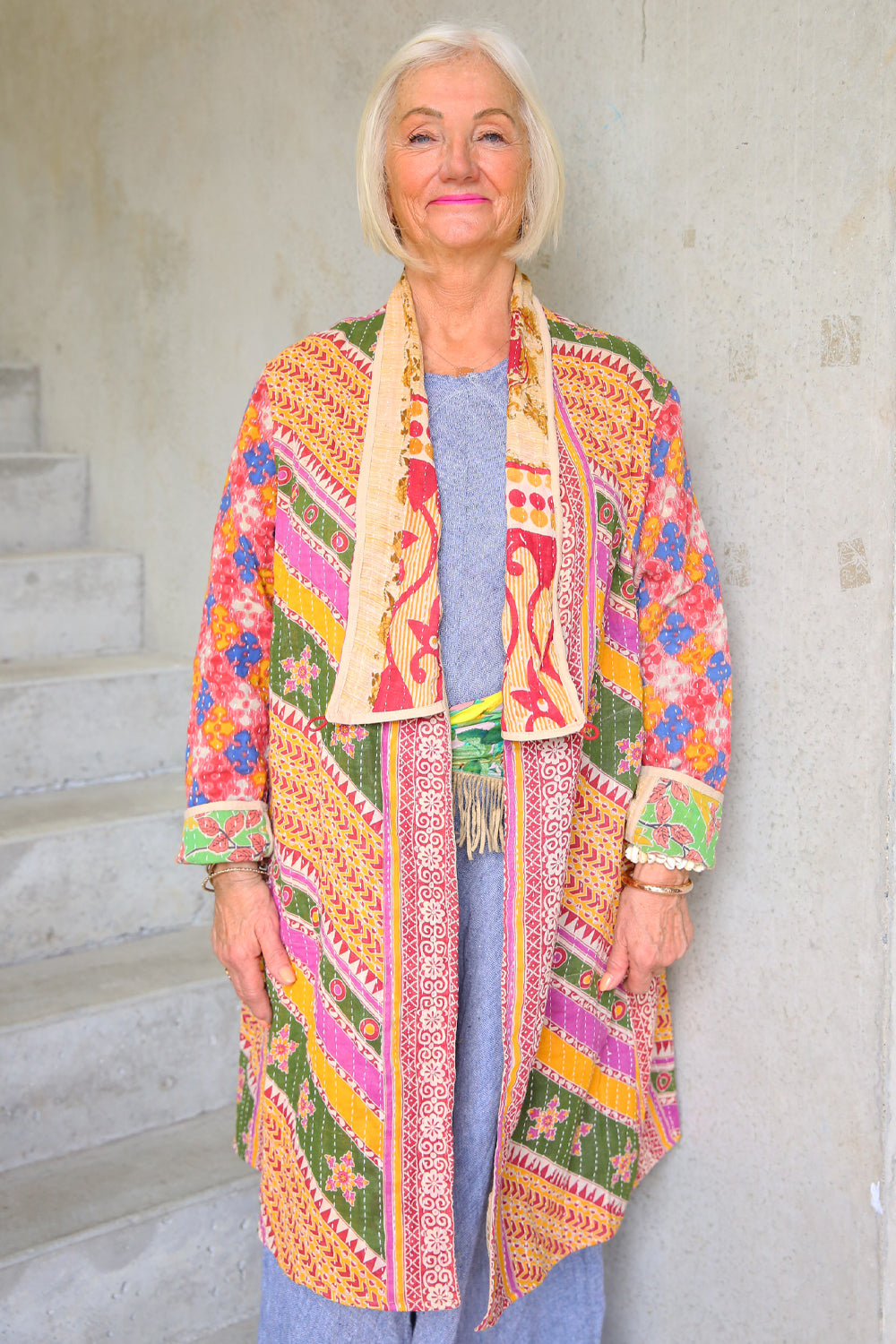 Katha Coat Patchwork Mulit