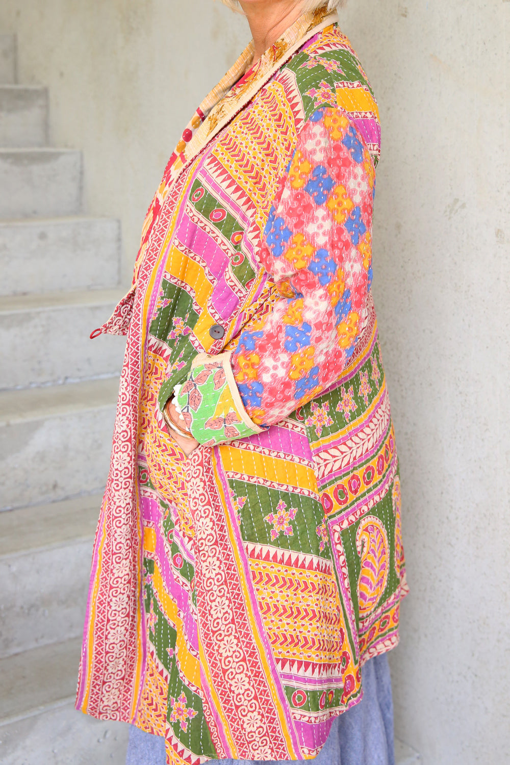 Katha Coat Patchwork Mulit
