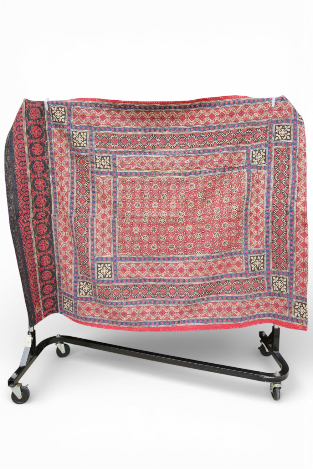 Kantha Quilt Red and Navy