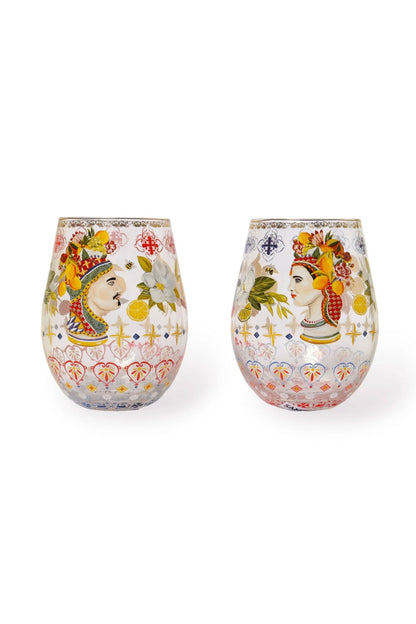 LA LA LAND GLASS TUMBLERS LARGE ITALIAN SUMMER