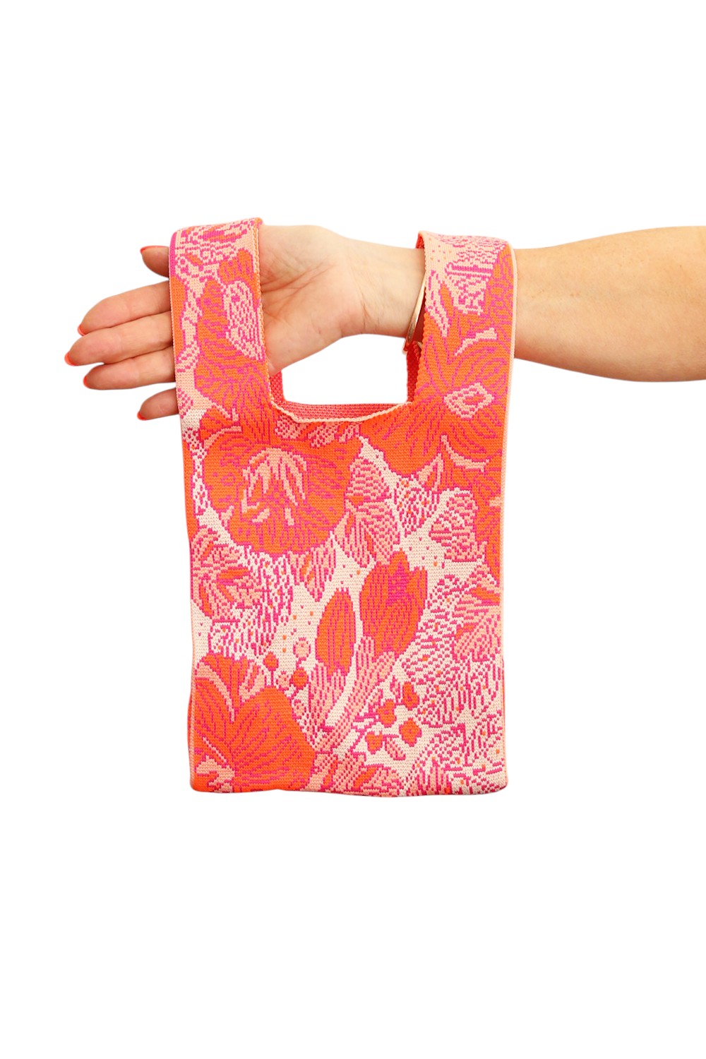 LE SAC BAG NEON ORANGE FLOWERS