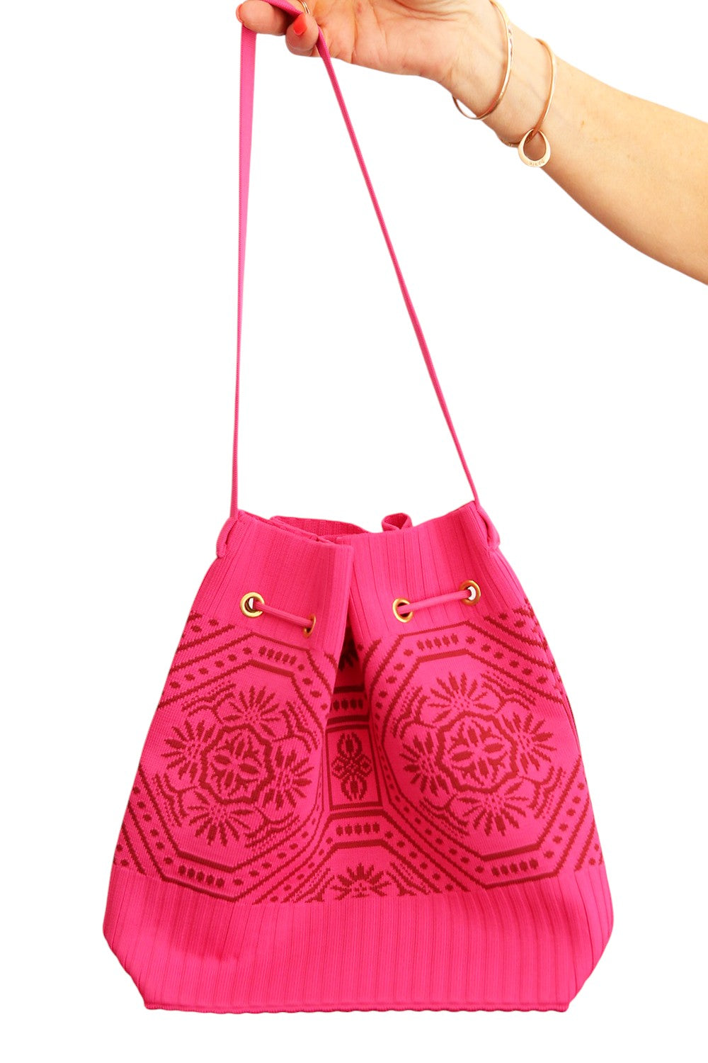 LE SAC BAG PINK BUCKET BAG