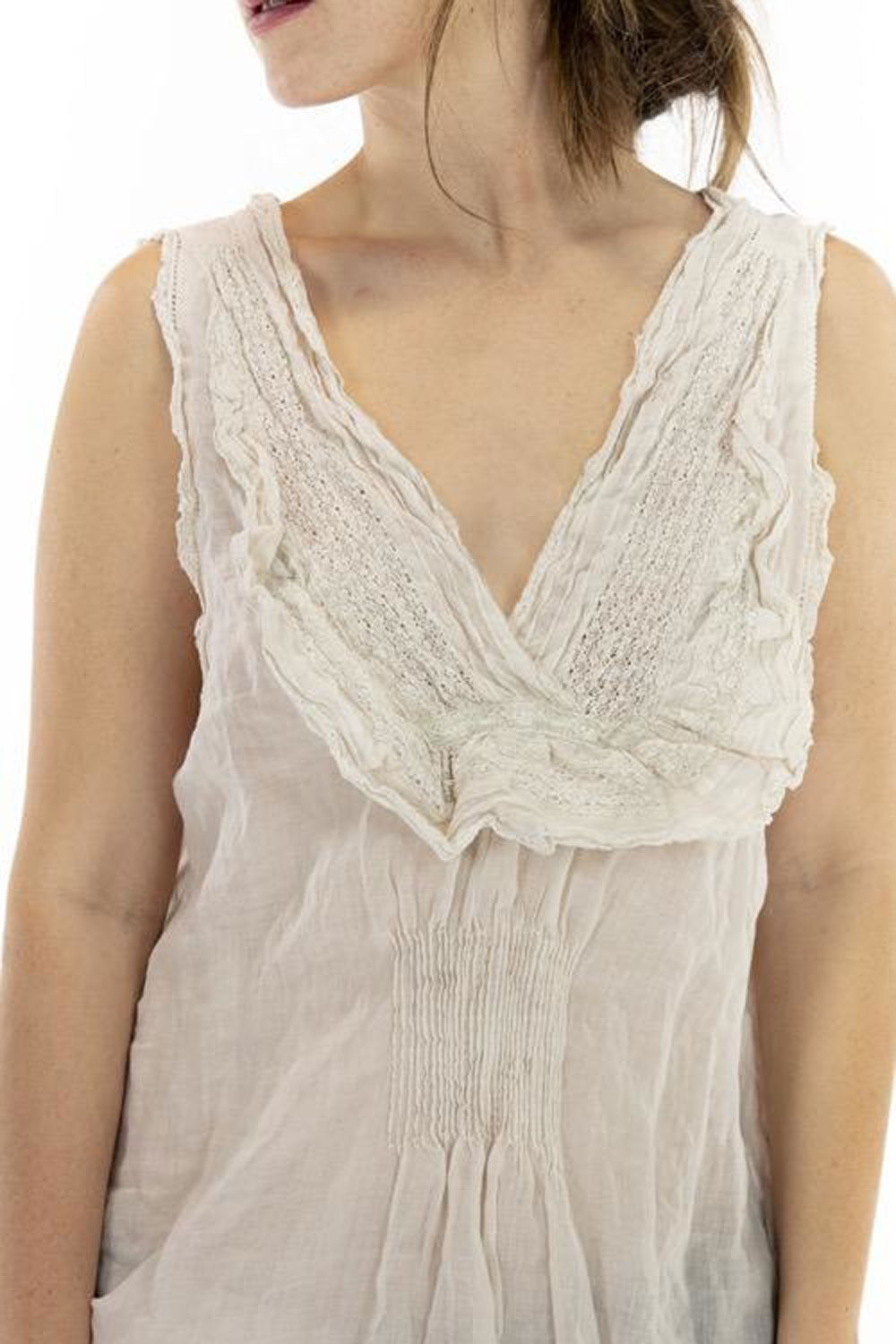 MAGNOLIA PEARL LUZ LACE COLLAR SLIP 112 MOONLIGHT