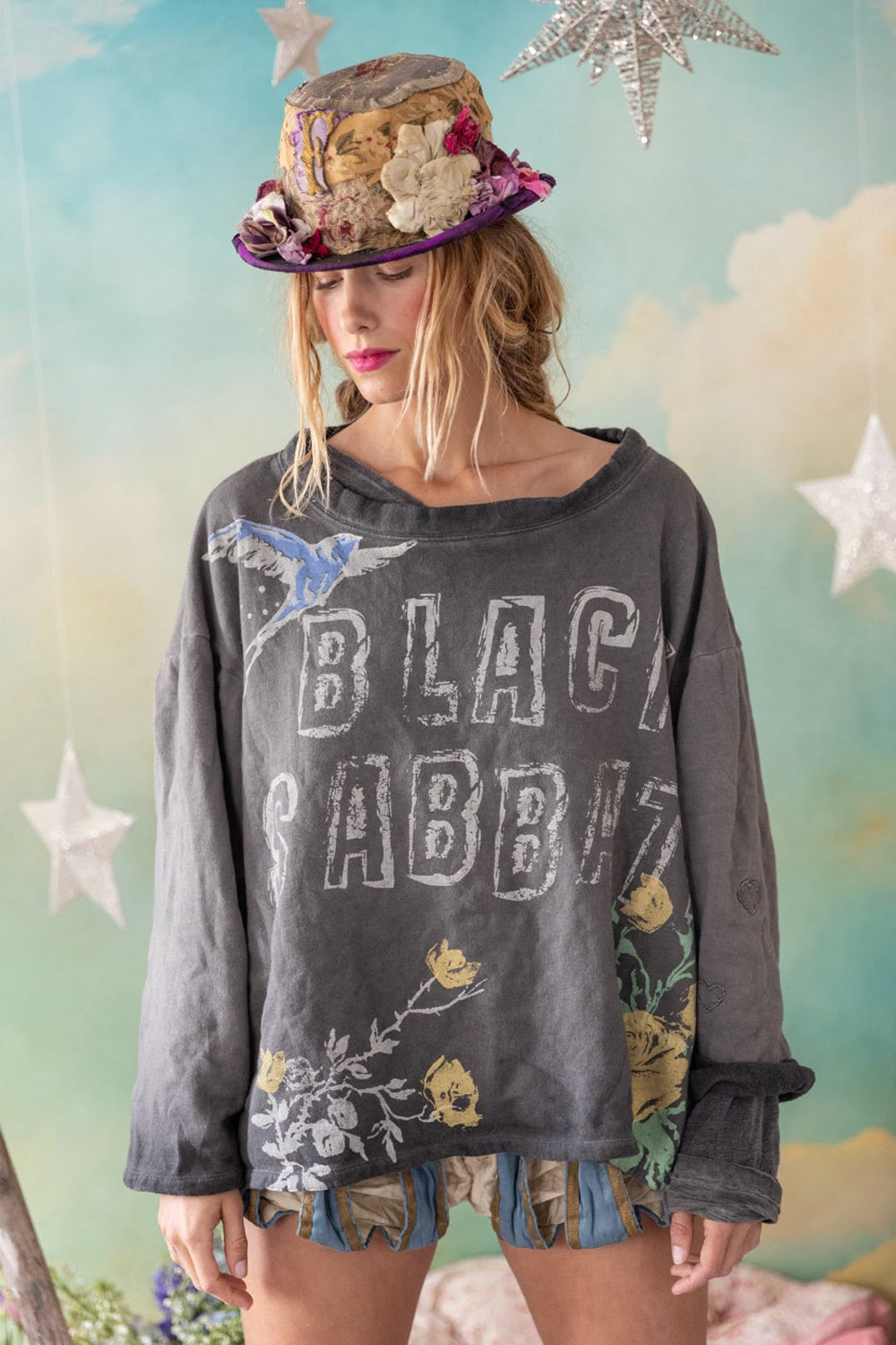 MAGNOLIA PEARL BS AF HERMOSA SWEATSHIRT TOP 2281 OZZY