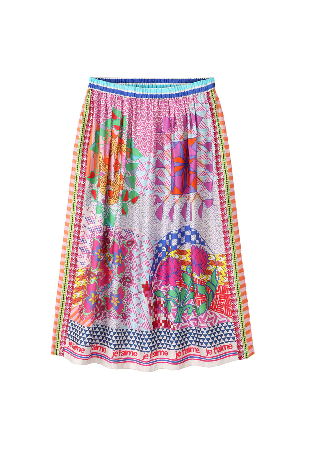 ME369 ELIZABETH PRINTED MIDI SKIRT RANGOLI