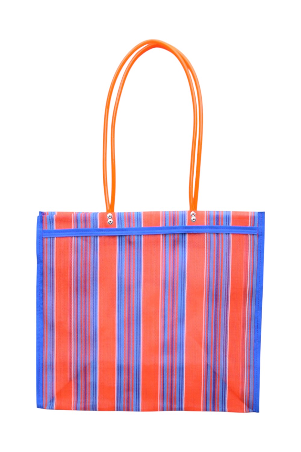 Mexican Folk Art Mesh Mercado Frida Bag Orange