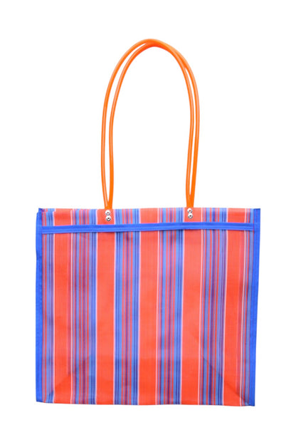 Mexican Folk Art Mesh Mercado Frida Bag Orange